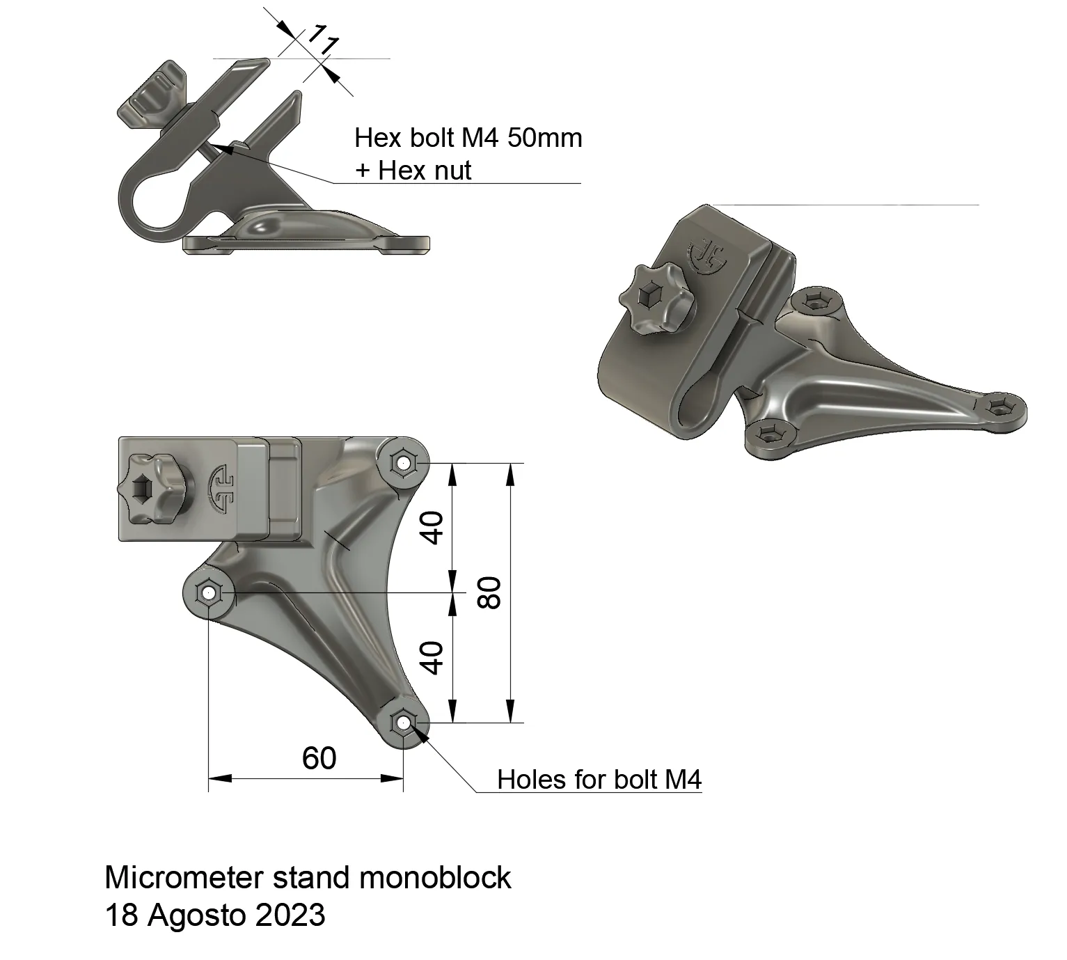 Giá Đỡ Micrometer Nguyên Khối