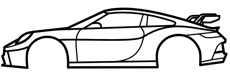 Tiêu đề Car Silhouette - Porsche 992 GT3 2022 Tóm tắt Mô hình có t