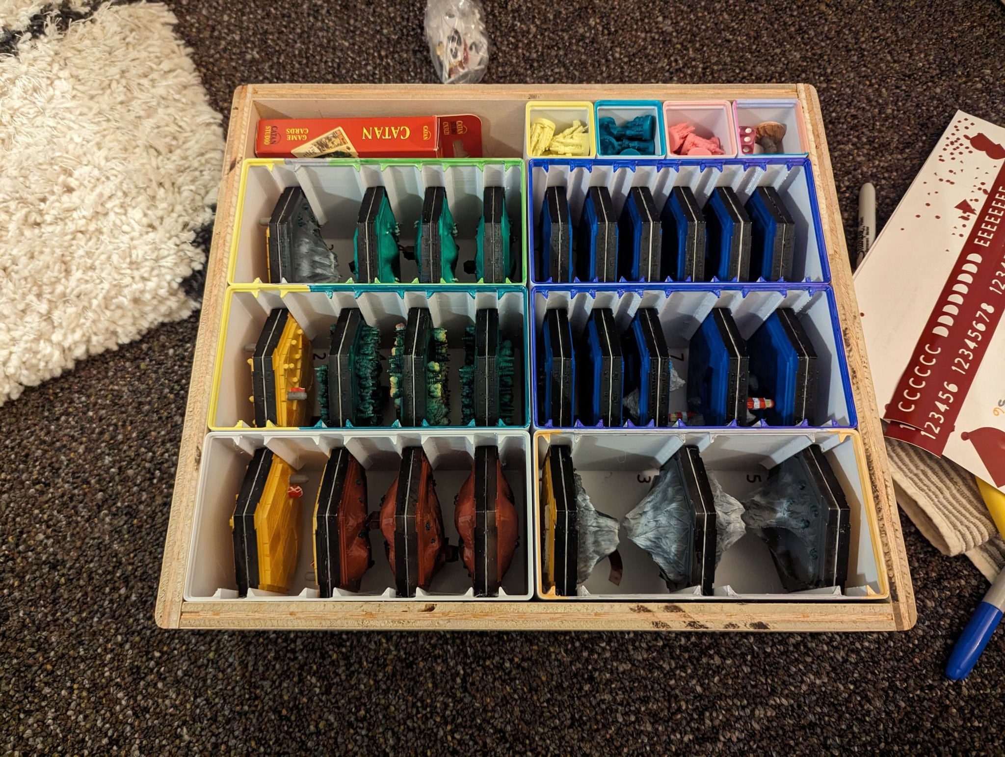 Hộp Đựng Catan Gridfinity In 3D