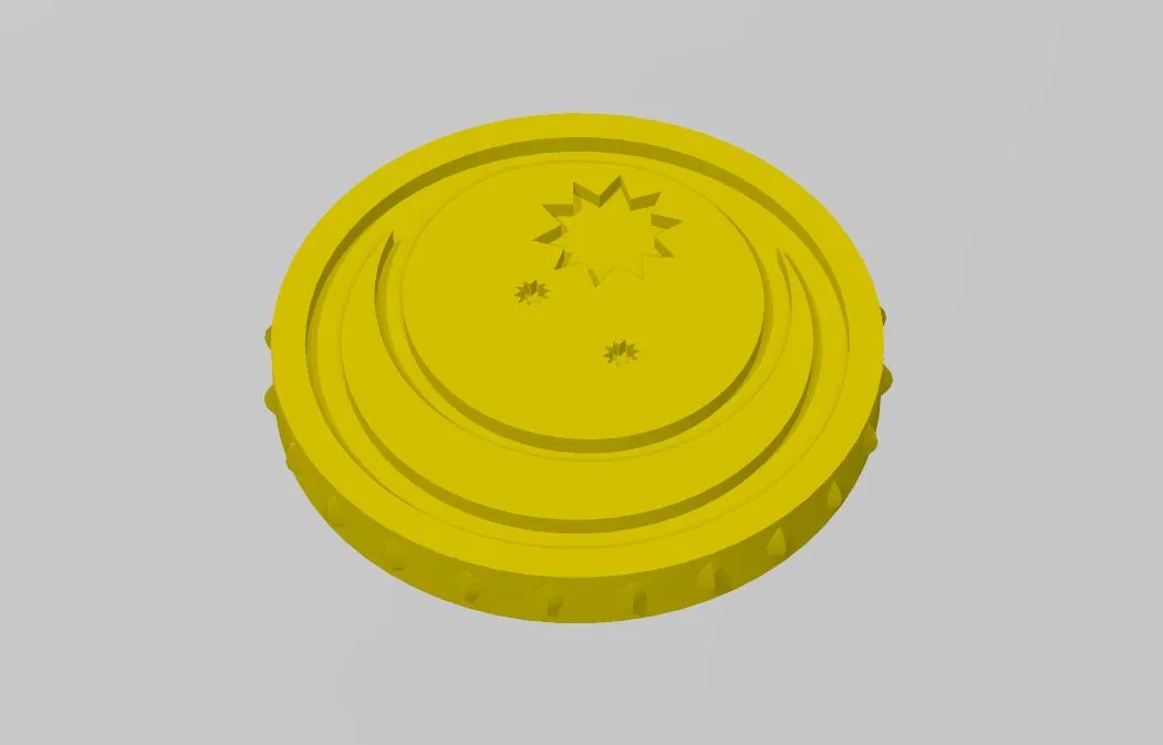 Tiêu đề Dấu hiệu huy chương đồng xu hình mặt trăng và các ng