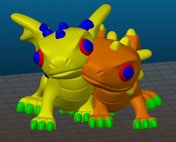 Tiêu đề Cặp đôi rồng dễ thương - remix đa chất liệu Tổng