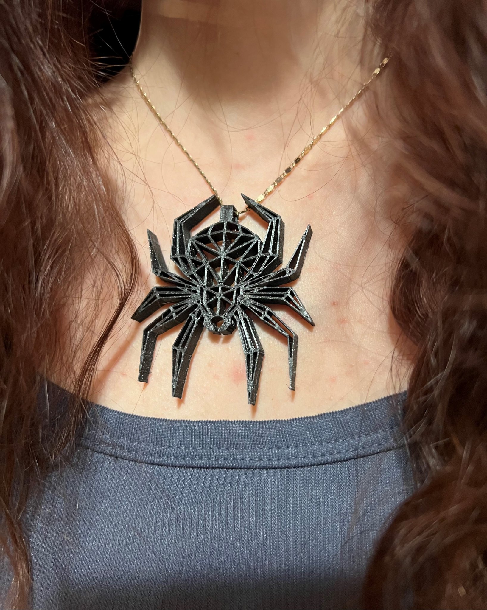 Tiêu đề Mặt dây chuyền nhện Low Poly Tóm tắt Mặt dây chuyề