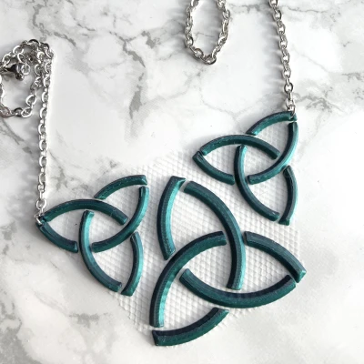 Dây Chuyền Lơ Lửng Hình Nút Thắt Celtic Ba Ngôi