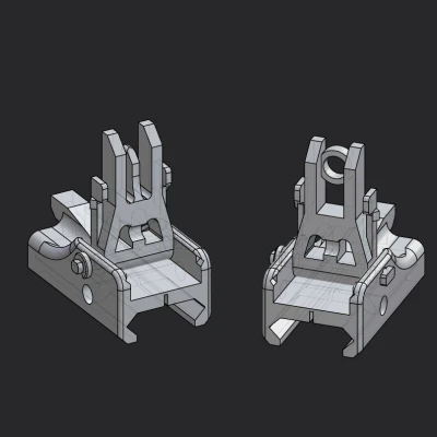 Ống Ngắm Sắt Gập Lên Tầm Thấp Dùng Ít Phần Cứng