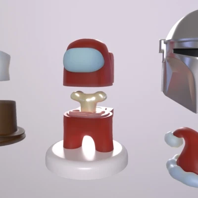 Among Us Mini - Nhân vật Tùy chỉnh với Mũ Mandalorian