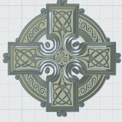 Mô hình Chữ Thập Celtic Tròn 25