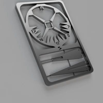 Kit Card Pocket Sundial (La Bàn Mặt Trời Mini Dạng Thẻ)