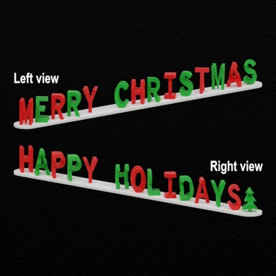 Khối Chữ Cái Tưởng Tượng Hai Mặt Tùy Chỉnh