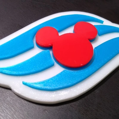 Logo Du thuyền Disney có Hốc Nam châm (Ý tưởng Tuyệt vời cho Hộp đựng Cá Disney)