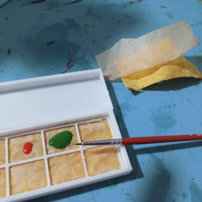 Bảng pha màu ẩm để vẽ / Wet pallet for paint