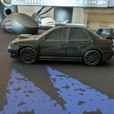 Mô hình in liền Subaru Impreza WRX STi với bánh xe di chuyển