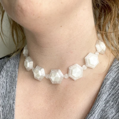 Vòng cổ choker mắt xích kim cương dẻo