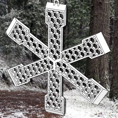 Đồ Trang Trí Bông Tuyết Lục Giác Hex Scraper