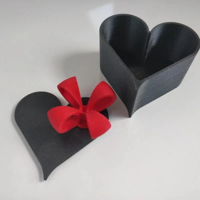 Hộp Trái Tim Có Nơ Quà Tặng (tách file)