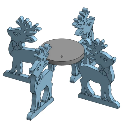 Chân nến tuần lộc đẹp (OnShape)