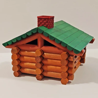 Giá đỡ mái Lincoln Logs - 84 biến thể! - Vách ngăn, Kích thước và Kiểu mái khác nhau - Cải tiến thiết kế