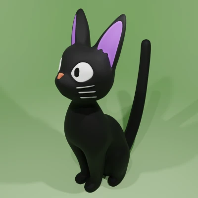 Mô hình 3D Jiji - Dịch vụ giao hàng của Kiki