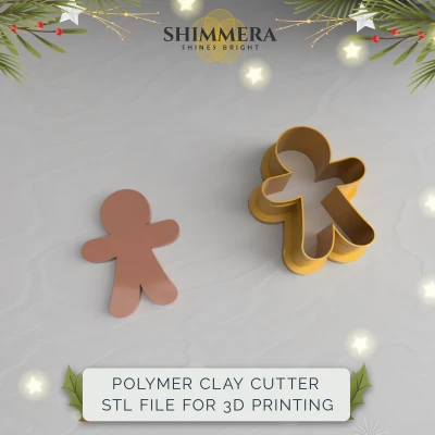 Khuôn Cắt Đất Sét Polymer Hình Bánh Gừng Giáng Sinh