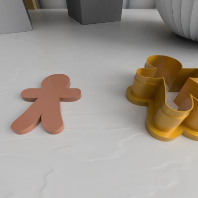 Khuôn Cắt Đất Sét Polymer Hình Bánh Gừng Giáng Sinh