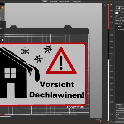 Biển Báo Cẩn Thận Tuyết Lở Trên Mái Nhà