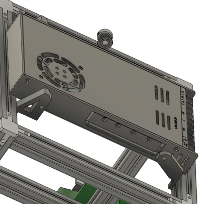 Giá đỡ và nắp nguồn Meanwell LRS 350 cho Rook 2020, có đế cắm nguồn