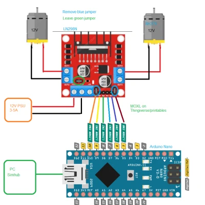 Vỏ Hộp Arduino Nano LN298N Simhub Avatar