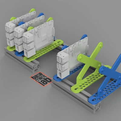 Giá đỡ Dọc Raspberry Pi 3/4/5 cho Thanh Nhôm Định Hình 2020