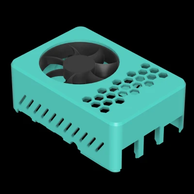 Nắp Vỏ Raspberry Pi 4 Hazi + Giá Đỡ Quạt Ez / Hỗ Trợ PoE-Hat