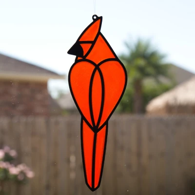 Chim Hồng Lộc - Đồ Trang Trí Cửa Sổ Kính Màu