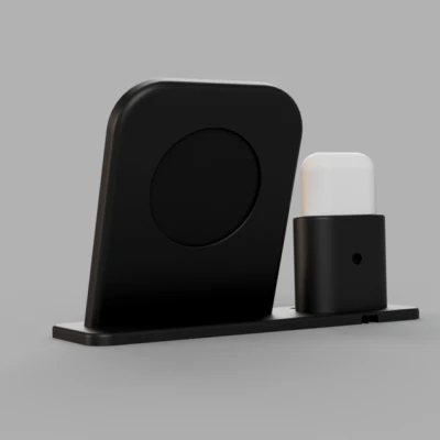 Apple 3 trong 1 Dock Sạc với Ikea Livboj QI (AirPods pro và thường)