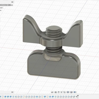 Đai ốc cánh và Vít M8 (tham số)