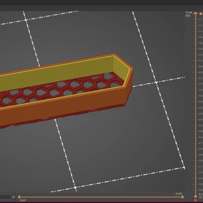 Hộp Đựng Bút Chì & Bút Sáp Treo, Chia Đôi Không Đối Xứng