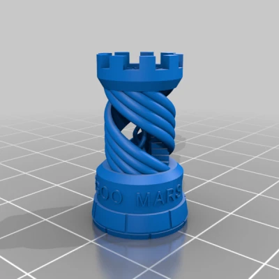 STL kiểm tra máy in Resin Elegoo, quân cờ, xe (Rook)