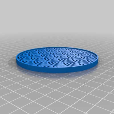 Đế lót ly họa tiết sóng Nhật Bản