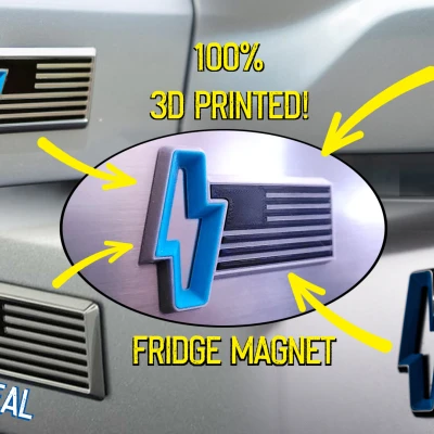 Nam châm Tủ lạnh Biểu tượng Cửa hậu 2022 FORD F-150 Lightning