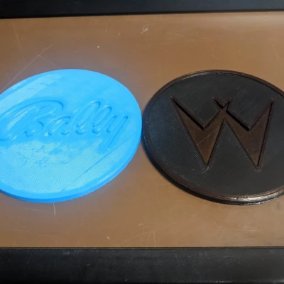 Đế lót ly Logo Bally, Williams & Gottlieb Pinball