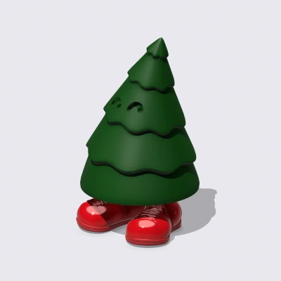 Cây thông Noel dễ thương có giày