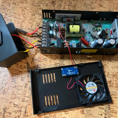 Vỏ che nguồn SOVOL SV06 cho quạt 70mm im lặng và bộ chuyển đổi buck (CHENGLIANG P360W24V)