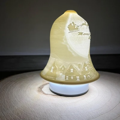 Chuông Litophane Giáng Sinh 2023 / Không Năm - Tiếng Anh & Séc