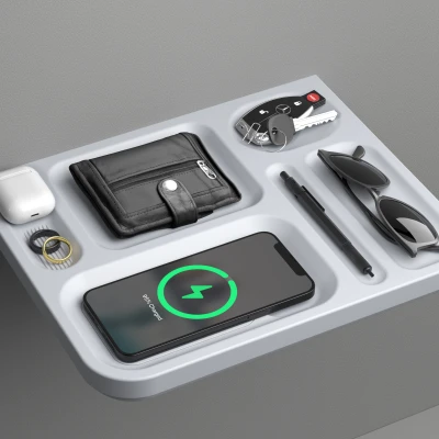 Kệ Đựng Đồ Đa Năng/Sạc Không Dây (Dành cho iPhone Max/Plus)