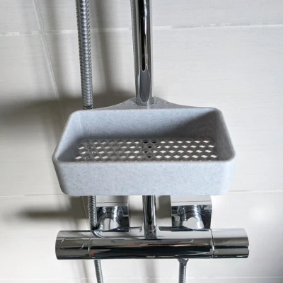 Kệ phòng tắm dạng tổ ong (Gắn cột phòng tắm)