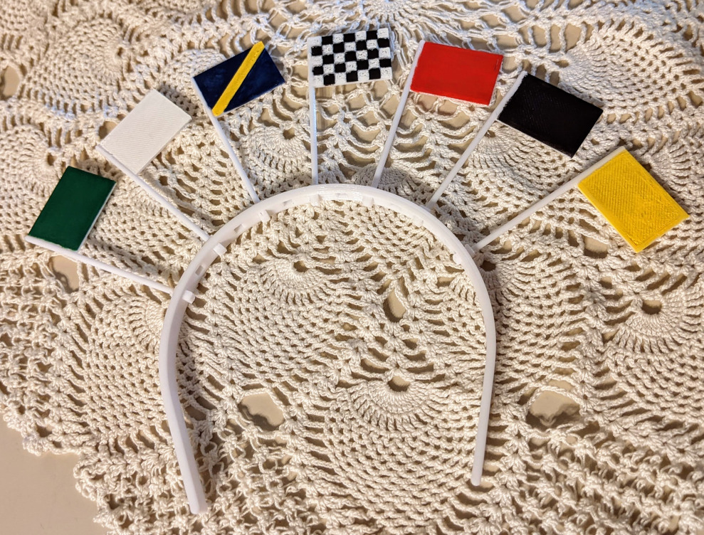 Băng Đô Cờ Indy 500 (Kích Thước Búp Bê)