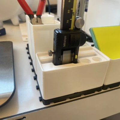 Giá đỡ thước cặp Mitutoyo Gridfinity - có sửa lỗi chảy