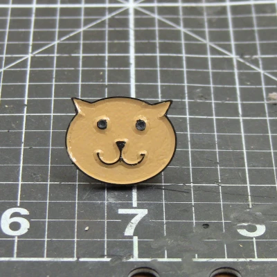 Ghim cài đầu mèo men