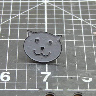 Ghim cài đầu mèo men