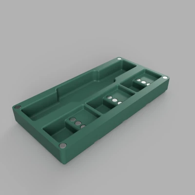 Hộp đựng dụng cụ gọt ba via Gridfinity 2x4x4U (chỉ nam châm 6x2)