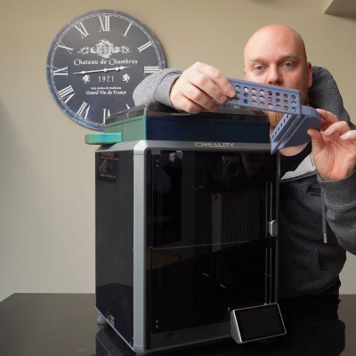 Creality K1 riser The Speedbump kín và có lỗ thông hơi