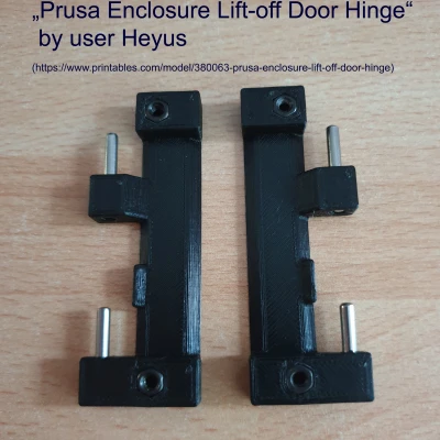 Bản lề cửa nhấc ra gia cố cho Prusa Enclosure gốc