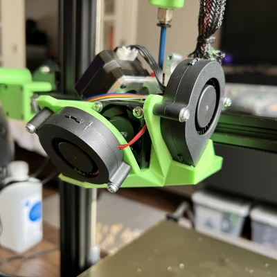 Bộ che Micro Swiss NG kép quạt 5015 và quạt đầu nóng 4010/4020