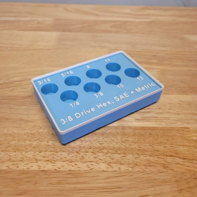 Bộ Tổ Chức Ổ Cắm Gridfinity, ¼" và 3/8"